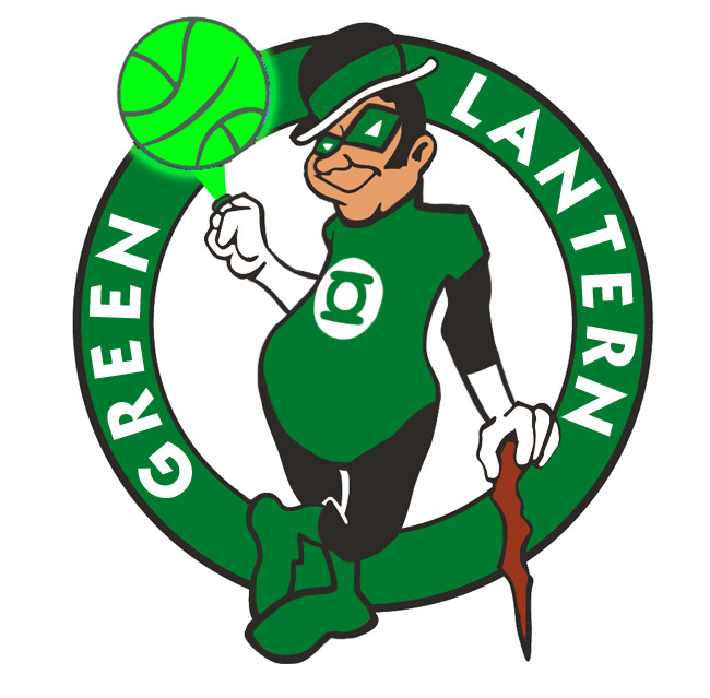 Boston Celtics Green Lantern logo DIY iron on transfer (heat transfer)